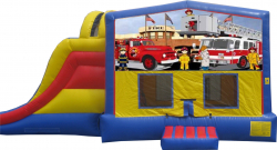 Firetruck Extreme Bouncer with Slide